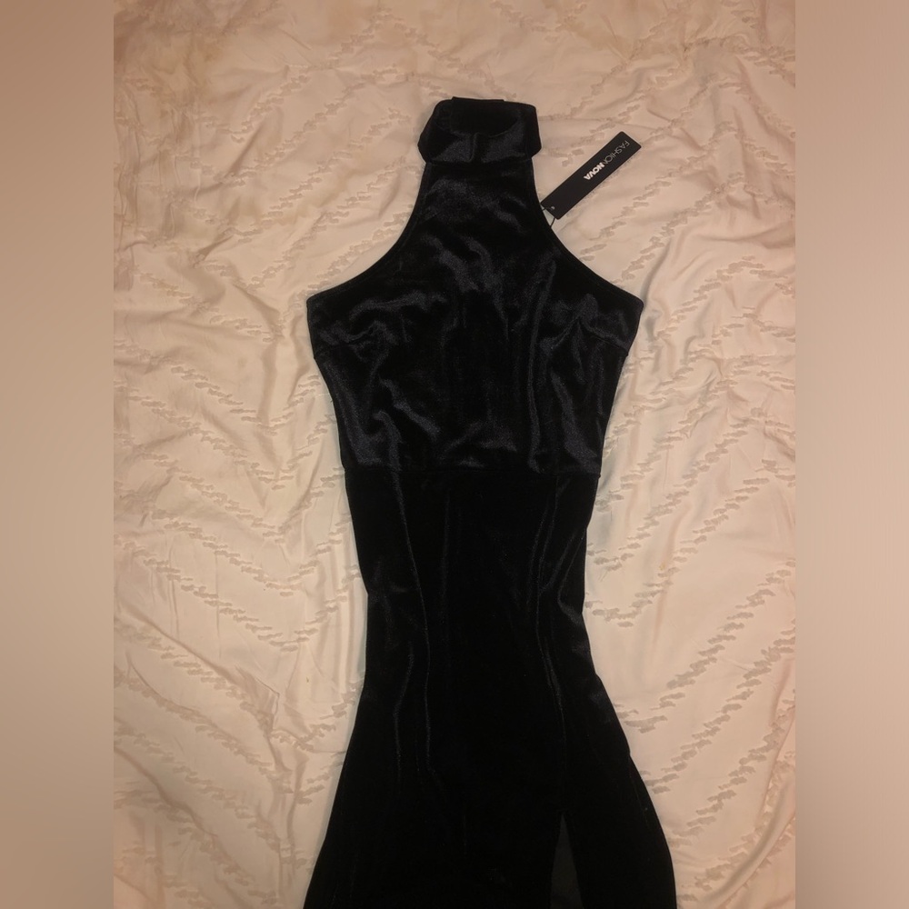 BRAND New !! Black fashionova velvet dress size S